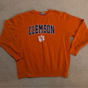 Clemson Tigers Champion Campus Hoodie Sweatshirt (Men's Large) Orange